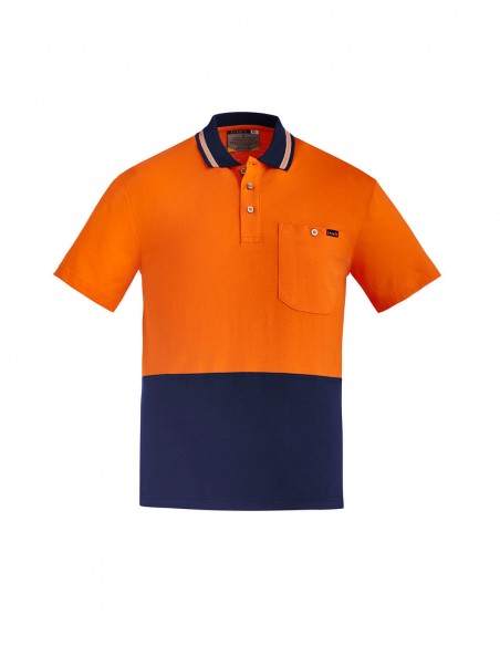 SY-ZH435 - Mens Hi Vis Cotton S/S Polo - Syzmik - Work Wear