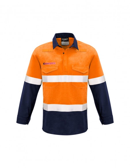 SY-ZW133 - Mens Closed Front Hoop Taped Spliced Shirt - Syzmik - Work Wear