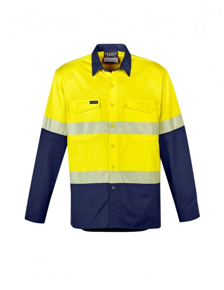 SY-ZW229 - Mens Rugged Cooling Hi Vis Segmented Tape L/S Shirt - Syzmik - Work Wear